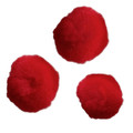 Pompoms 25mm 30pcs, red