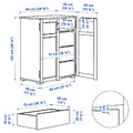 GREÅKER Cabinet with drawers, white, 84x101 cm