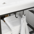 ENHET / TVÄLLEN Bathroom furniture, set of 9, anthracite, Glypen tap, 64x43x87 cm