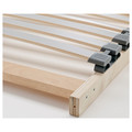 MALM Bed frame, high, w 4 storage boxes, white stained oak veneer, Lönset, 140x200 cm