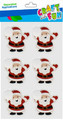 Craft Christmas Self-Adhesive Decorative Stickers Santa 6pcs