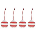 VINTERFINT Tree ornament, bauble clear glass/red, 6 cm