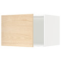 METOD Top cabinet for fridge/freezer, white/Askersund light ash effect, 60x40 cm