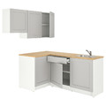 KNOXHULT Corner kitchen, grey, 182x183x220 cm