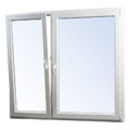 Tilt and Turn/Casement Window PVC Triple-Pane 1465 x 1135 nn, asymmetrical, right, white