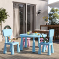 MAMMUT Children's table, indoor/outdoor/light blue, 85 cm