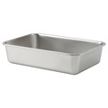 IKEA 365+ Food container, large rectangular/stainless steel, 3 l