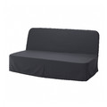 NYHAMN 3-seat sofa-bed, with foam mattress Naggen/dark grey