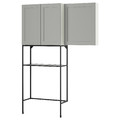 ENHET Storage combination, anthracite/grey frame, 140x32x204 cm