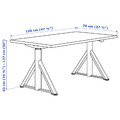 IDÅSEN Desk sit/stand, black/beige, 120x70 cm