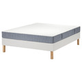 LYNGÖR Divan bed, Vesteröy medium firm/light blue white, Standard King