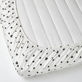 BUSENKEL Fitted sheet, star pattern/white, 90x200 cm