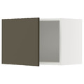 METOD Wall cabinet, white/Havstorp brown-beige, 60x40 cm