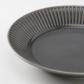 STRIMMIG Serving plate, stoneware grey, 29 cm