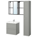 ENHET Bathroom, anthracite/grey frame, 64x43x65 cm