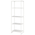 JOSTEIN Shelving unit, in/outdoor/metal white, 61x40x180 cm