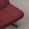 HAVBERG Swivel armchair, Lejde red-brown