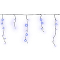 Christmas Curtain Lights In-/Outdoor 100 LED 4.8m, icicles, blue