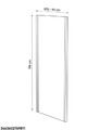 GoodHome Shower Panel Naya 90 x 195 cm, clear glass