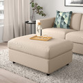 VIMLE Footstool with storage, Hallarp beige