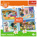 Trefl Children's Puzzle 44 Cats 4in1 4+