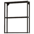 ENHET Wall fr w shelves, anthracite, 60x15x75 cm