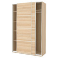 PAX / MEHAMN Wardrobe, white stained oak effect/double sided white stained oak effect, 150x66x236 cm