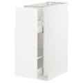 METOD Base cabinet/pull-out int fittings, white/Veddinge white, 30x60 cm