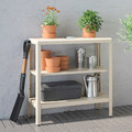 KOLBJÖRN Shelf unit, indoor/outdoor, beige, 80x81 cm