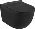 WC Wall-Hung Toilet Bowl Riviera, rimless, black