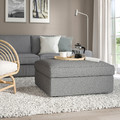 KIVIK Footstool with storage, Tibbleby beige/grey