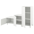 PLATSA Wardrobe with 3 doors, white/Fonnes white, 180x57x133 cm