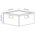 PANSARTAX Storage box with lid, transparent grey-blue, 33x33x16.5 cm
