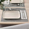 FÄRGKLAR Plate, glossy beige, 30x18 cm, 4 pack