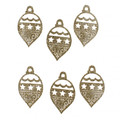 Craft Christmas Self-Adhesive Decoration Set Christmas Baubles 6pcs, gold