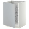 METOD Base cabinet with wire baskets, white/Veddinge grey, 60x60 cm