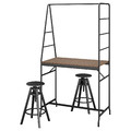 HÅVERUD / DALFRED Table and 2 stools, black/black, 105 cm