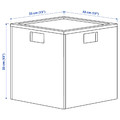 PANSARTAX Storage box with lid, transparent grey-blue, 33x33x33 cm