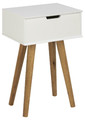 Nightstand Bedside Table Mitra, white