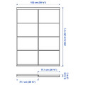 SKYTTA / MEHAMN Sliding door combination, white/double sided white stained oak effect, 152x205 cm