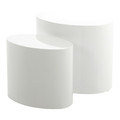 Set of 2 Side Tables Mice, white