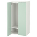 SMÅSTAD / PLATSA Wardrobe, white/light green, 60x42x123 cm