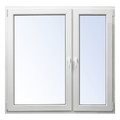 Casement/Tilt and Turn Window PVC Triple-Pane 1465 x 1135 mm, asymmetrical, white