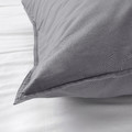 MARKERAD Quilt cover and pillowcase, grey, 150x200/50x60 cm