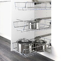 METOD Base cabinet with wire baskets, white/Veddinge grey, 60x60 cm