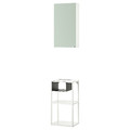 ENHET Storage combination, white/pale grey-green, 40x30x150 cm