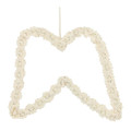 Christmas Hanging Decoration 10 cm, lace, white