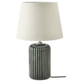 SNÖBYAR Table lamp, grey-turquoise ceramic, grey, 52 cm