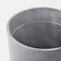 BOYSENBÄR Plant pot, in/outdoor light grey, 15 cm