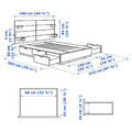 NORDLI Bed frame with storage and mattress, with headboard white/Valevåg medium firm, 160x200 cm